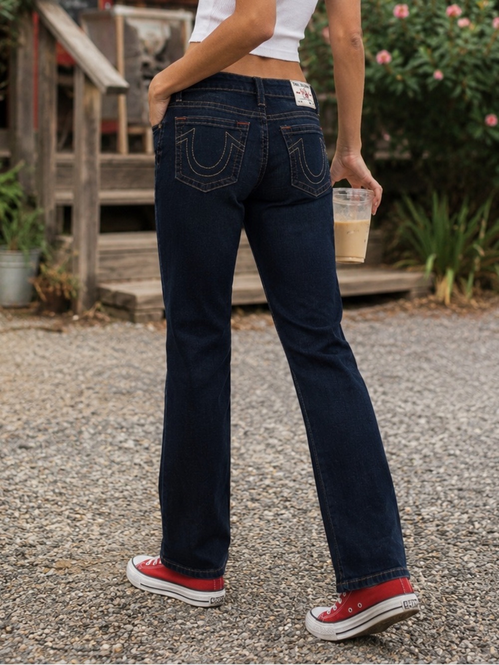 True Religion Billie Mid Rise Straight Jeans Size 34